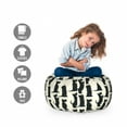 thumbnail image 2 of Scottie Dog Storage Toy Bag Chair, Happy Playful Terrier Dogs on Diagonal Checkered Rhombus Patterned Background, Stuffed Animal Organizer Washable Bag, Small Size, Multicolor, by Ambesonne, 2 of 3