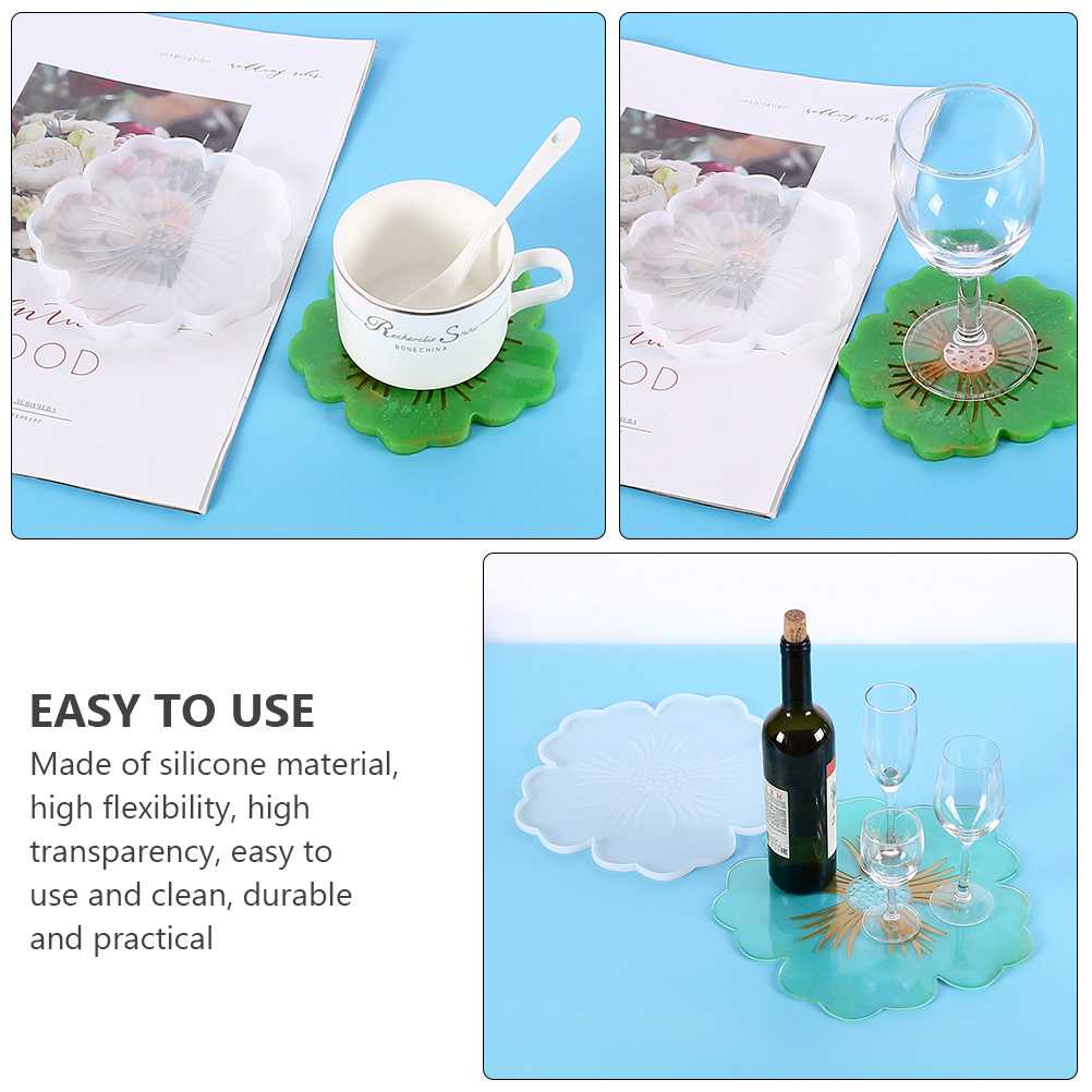 LOLIPPYY 2pcs UV Epoxy Resin Molds Silicone Fruit Tray Mold Casting Mold