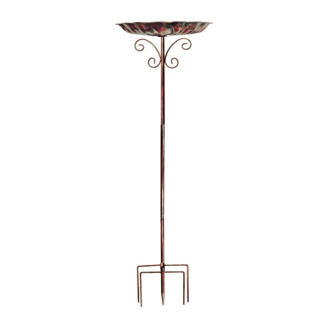 Almencla Bird Bath Bowl Heavy Duty Iron Detachable Birdbath for Patio Outside Balcony
