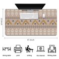 thumbnail image 5 of Long Mouse Pads for Desk,Brown Geometric Triangle Diamond Pattern Desk Mats on Top Of Desks, Desk Mouse Pad Extra Large with 3mm Non-Slip Base and Stitched Edge for Gaming,Office,Work,Home 47.3"x23.6", 5 of 6