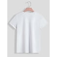 thumbnail image 2 of Women's Casual Valentine's Day Heart Graphic Print Crew Neck T-Shirt, Valentine's Day Gift, Printed Round Neck T-Shirt, Letter Pattern Printed T-Shirt, Short Sleeve Round Neck Casual Top, Suitable fo, 2 of 5