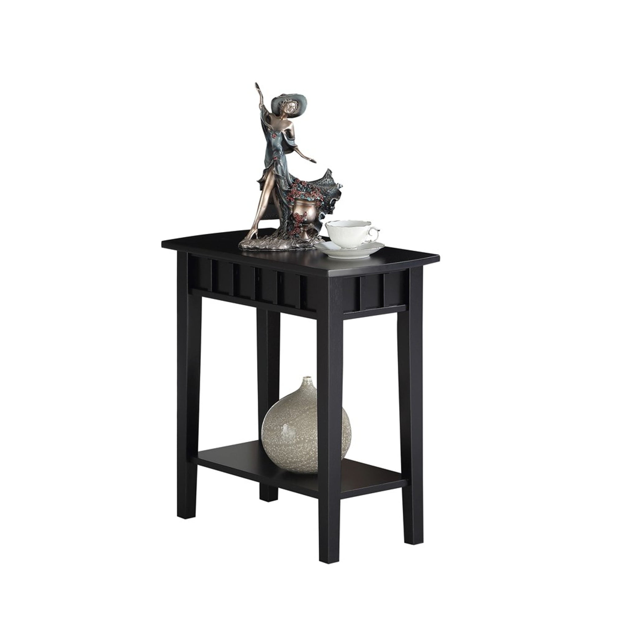 Convenience Concepts Dennis End Table with Shelf, Black