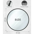 2Pack 30Inch Black Framed Round Mirrors, SilverBacked for Wall Decor