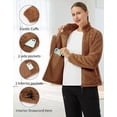 thumbnail image 2 of Pioneer Camp Women's Fleece Jacket Lightweight Full Zip Up Warm Soft, 2 of 6