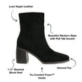 thumbnail image 5 of Journee Womens Sloann Inside Zip Stacked Heel Booties, 5 of 7