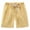 Yellow, variant on Mikilon 2-8 Years Kids Shorts Solid Color Drawstring Pants Summer Casual Comfortable Sports Pants