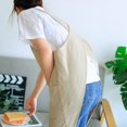thumbnail image 4 of ZHaobin Apron Women's Shoulder Strap Free Comfortable and Soft Home Cotton Cover Kitchen Cleaning Apron (grey,OneSize), 4 of 6