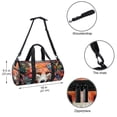 thumbnail image 5 of Fragmented Flowers Sports Bag, Gym Bag, Weekender Bag, Luggage Bag, Size 17.7 Inches. Interior Zipper Pocket. Large Capacity., 5 of 6