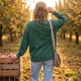 thumbnail image 5 of Womens Washed Sweatshirt Oversized Long Sleeve Crewneck Loose Fall Winter Tops, 5 of 7