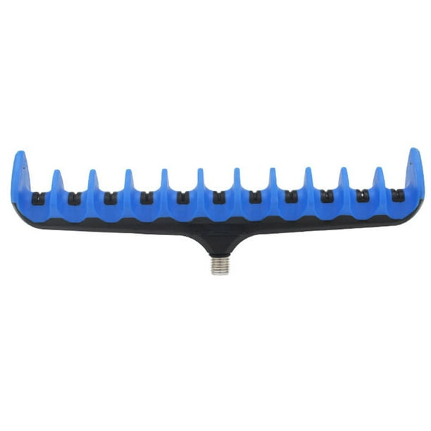Ndcxsfigh Soporte para Caña Pescar Carpa Con 11 Agujeros Cabezal ABS Accesorio Pesca para Exteriores (azul)