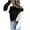 Black, variant on IROINNID Womens Sweater One-Shoulder Pullover Sweater Color Block Casual Short Length Long Sleeve Autumn and Winter Blouse Patchwork Tops Sweater