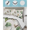 thumbnail image 4 of Flowers Leaves Twin XL Size Down Alternative Comforter,Lightweight Comforter Quilt Bedding Set with Pillow Shams Farmhouse White Botanical Magnolia Retro Bed Comforter Duvet Insert 68"x98", 4 of 7