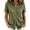 Army Green, variant on Blouses for Women Dressy Casual Linen Collared Short Sleeve Shirt Rolled Cuff Button Down Summer Blouse Loose Fit Solid Color Top (Light Blue,S)