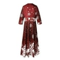 thumbnail image 7 of Wangmeiwg Christmas Dresses for Women Christmas Snowflake Print Long Casual Dress for Women with Round Neck and Half Sleeve Elegant Design 4XL Red, 7 of 7