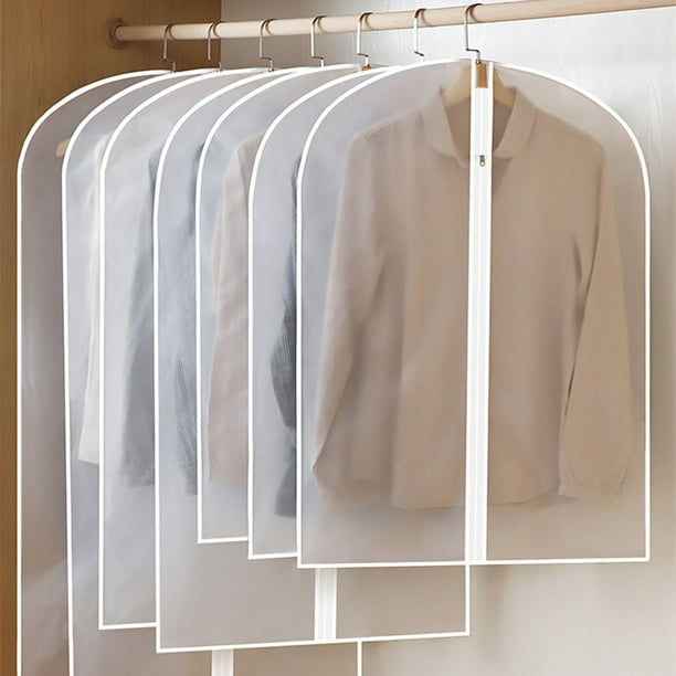 6 Sizes Hanging Garment Bag Lightweight Clear Full Zipper Suit Bags PEVA MothProof Breathable