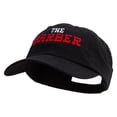 thumbnail image 2 of The Barber Logo Embroidered Low Profile Dyed Cotton Twill Cap - Black OSFM, 2 of 5