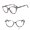 Decor, variant on Unisex Retro Eyeglasses Full Frame Flat Lens Glasses For Men and Women PC Material Eyewear Overall Width 138mm Lens