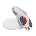 thumbnail image 3 of Daiia Mushroom Print Women’s Fuzzy Slippers Memory Foam Lightweight House Shoes Cozy Loafer Flannel House Shoes-39/40, 3 of 7