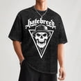 thumbnail image 5 of Hatebreed Triangle Graphic T-Shirt Featuring A Skull - Comfortable Regular Fit Short Sleeve TeeWashed Tee, 5 of 9