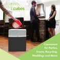 thumbnail image 3 of Clean Cubes 13-Gallon Pop-Up Trash Bins, 3-Pack, Black – Disposable, Collapsible, with Fitted Trash Bags, 3 of 7
