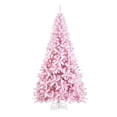 thumbnail image 3 of Yunken 7.5 Feet Flocked Christmas Tree with Realistic Snow Accumulation for Home Holiday Decoration, Artificial Pine, 3 of 9
