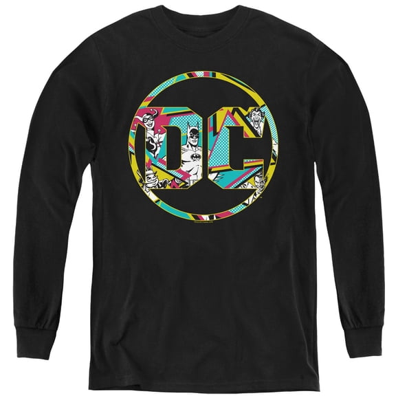 Batman - 80S Bat Logo - Youth Long Sleeve Shirt - Small