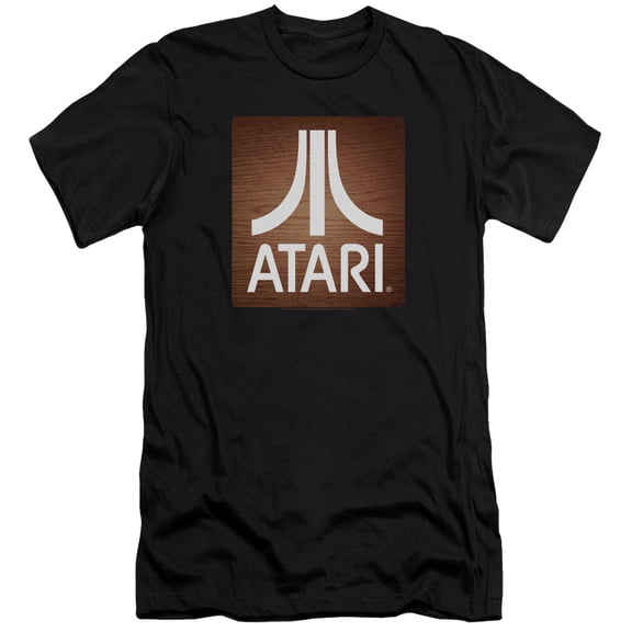 Atari - Classic Wood Square - Premium Slim Fit Short Sleeve Shirt - Small