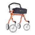 thumbnail image 5 of Comodita Avanti Rollator Walker with Unique One or Two-Hand Operation Ideal for Stroke Patients. (Metallic Orange), 5 of 7