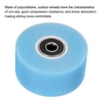 thumbnail image 4 of Uxcell 32 x 58mm Roller Skate Wheels with Bearings 82A Quad Skate Replacement, Light Blue 4 Pack, 4 of 6