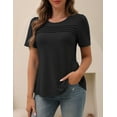 thumbnail image 6 of a.Jesdani Womens Blouses Short Sleeve Tunic Tops Pleated Casual Summer Shirts m-3x, 6 of 8