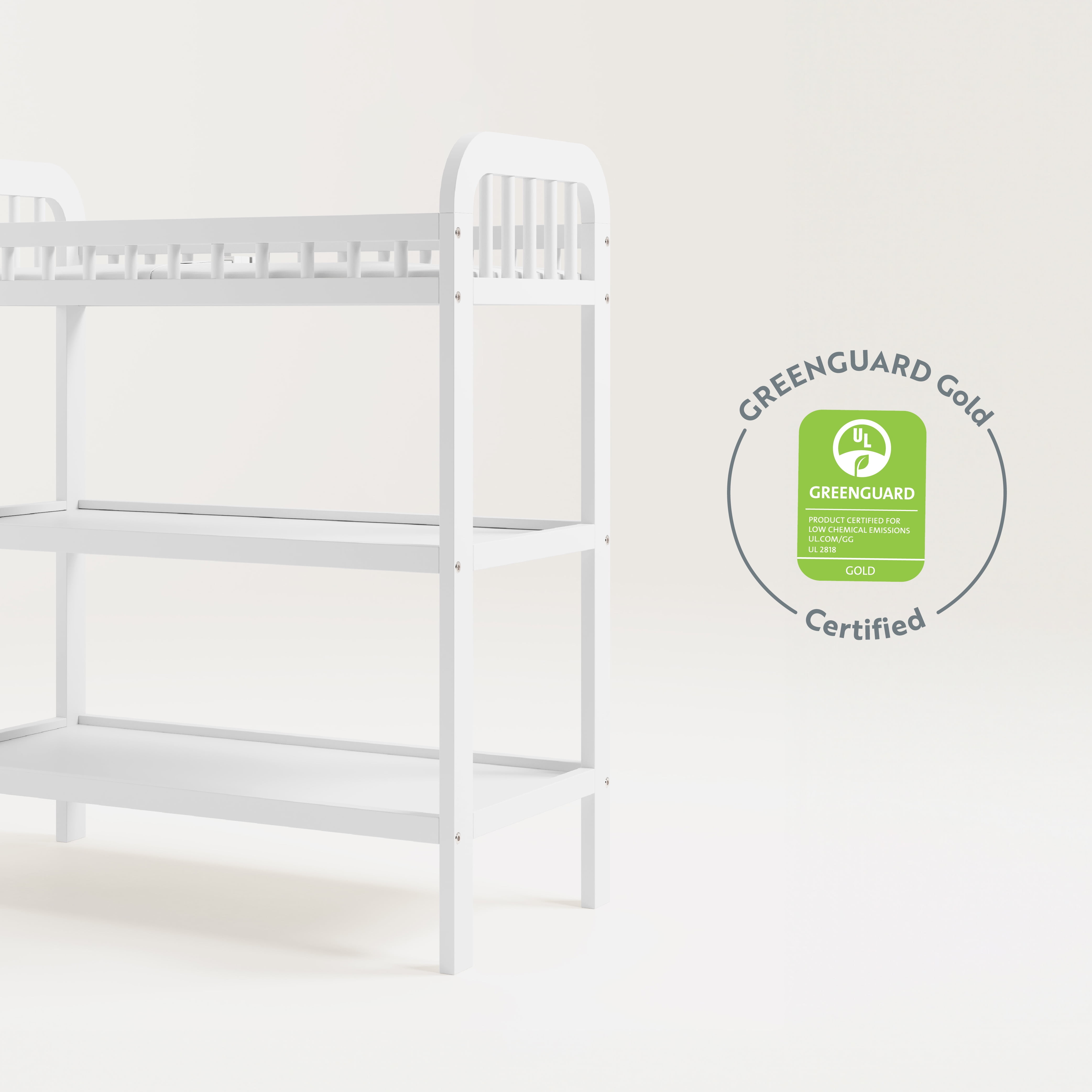 Storkcraft Pasadena Infant Changing Table with Changing Pad, White