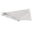 thumbnail image 2 of Awntech 16' x 10' Full Cassette Manual Patio Retractable Awning, Gray/White Stripe, 2 of 7