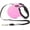 Pink, variant on DDOXX Reflective Retractable Dog Lead - Available in Multiple Colors & Sizes - Ideal for Dogs, Puppies & Cats - Black - XS - 3m - up to 8 kg.