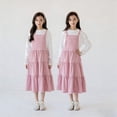 thumbnail image 4 of Coerni Girls Corduroy Elegant Dress Teen A Line Long Sleeve Vintage Princess Dress Spring Casual Solid Color Clothes Party Outfit, 4 of 4
