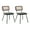 Green - PU - 2pcs, variant on Dayalane Rattan Dining Chairs Set of 4, Sherpa Upholstered Kitchen Chairs with Cane Back, Mid-Century Modern Armless Dining Side Chairs with Metal Legs for Dining Room Living Room Restaurant, Black