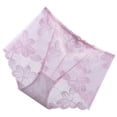 thumbnail image 4 of Bragas de encaje Mujeres Sexy Hollow Seamless Briefs Cintura media Levantamiento de cadera Ropa interior transpirable, Pink, L sidaley AP001201-19B, 4 of 7