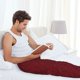 thumbnail image 5 of Balery Burgundy Floral Pantalones de pijama para hombre, pijama ultraligero, pantalón de descanso-Small, 5 of 6