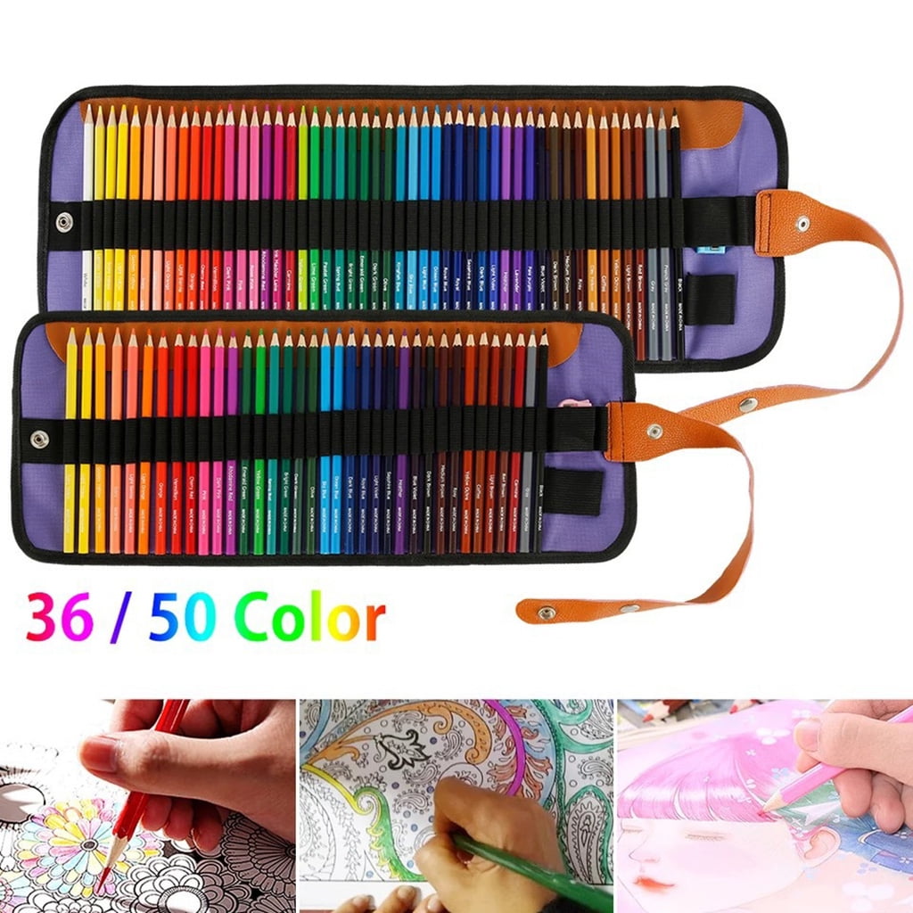 Milue 36/48/50/72 Colors Water Soluble Color Lead Paint Brush Pencil Hand-painted Kit