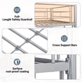 thumbnail image 6 of PARPOOS Bunk Bed Twin over Twin, Metal Twin Bunk Beds for Teens with 2 Ladders & Full Length Guardrails,  Can Be Divided into 2 Twin Beds, Silver, 6 of 8