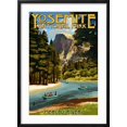 thumbnail image 2 of Art.com Merced River Rafting - Yosemite National Park, California Art Print by Lantern Press, Black Frame Wall Art, 21" x 29", 2 of 5