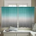 thumbnail image 4 of Gradient Turquoise, Semi Sheer Curtains 54 Inch Length 2 Panels Set, Minimalist Gray Grey Abstract Art Sheer Kitchen Curtain Privacy Voile Window Curtain for Living Room Bedroom Rod Pocket Drapes, 4 of 7