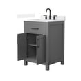 thumbnail image 2 of Beckett 24" Dark Gray Single Vanity & White Quartz Top (3-Hole) & Black Trim, 2 of 5