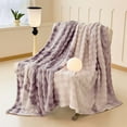 thumbnail image 3 of Soft Polyester Faux Fur Throw Blanket 180*200CM 4, 3 of 5