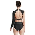 thumbnail image 4 of vastwit Costume de Danse pour Femmes Manches Longues Ballet Entraînement Gym Course Noir TG, 4 of 7