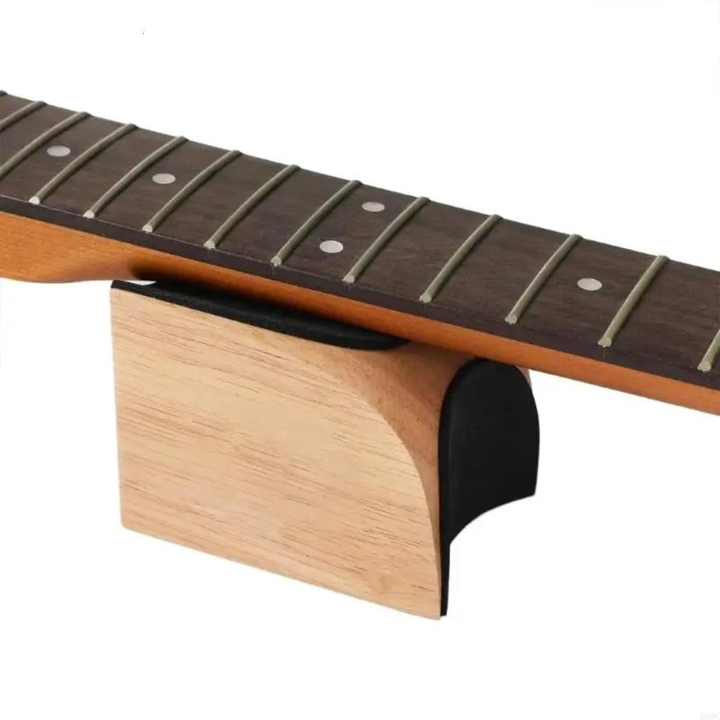 Yihuala Multifuntional Wood Guitar Neck Stand Neck Stabilizing Aid for Quick String Replacement on Electric Bass Guitars