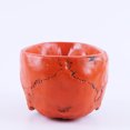 thumbnail image 3 of Diseño de cabeza de cráneo Contenedor Réplica Hogar Naranja Rojo Rojo naranja Zulema Maceta de calavera de resina, 3 of 8