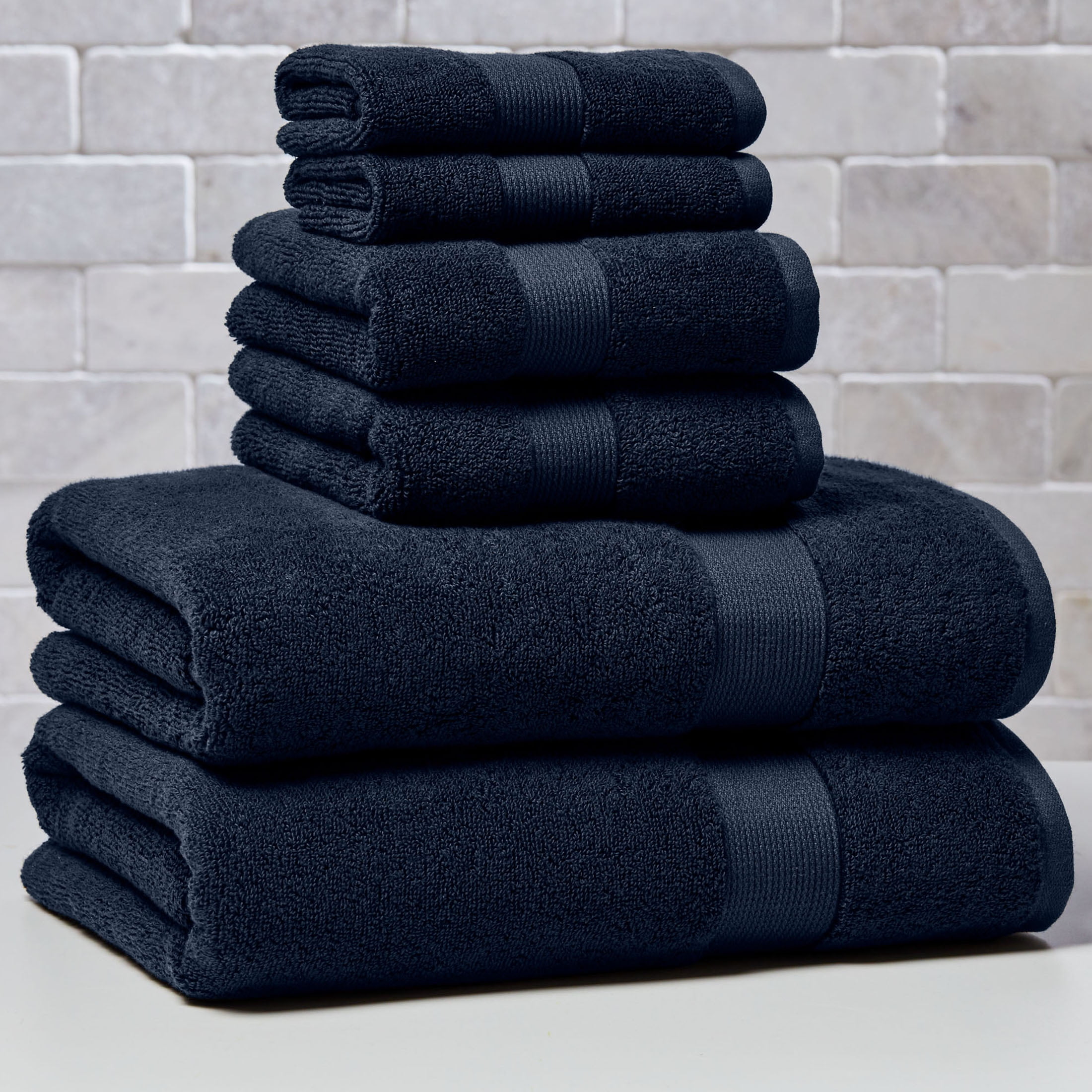 Better Homes & Gardens Soft Solid Cotton Bath Towel, Blue Admiral
