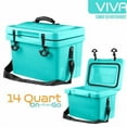 thumbnail image 5 of Cubix Outdoors Viva 14 QT On-The-Go Portable Insulated Hard Cooler - Fits 18 Cans - Turquoise, 5 of 8