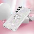 thumbnail image 5 of Funda para Samsung Galaxy S24 5G con Brillo Líquido Flotante, Purpurina, Parachoques y Anillo Giratorio Soporte, 5 of 5