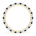 thumbnail image 2 of ANGARA Lab Grown Blue Sapphire & Lab Diamond Eternity Ring for Women in 14K Yellow Gold (Size-1.7mm) | September Birthstone, Anniversary, Jewelry Gift for Women | Lab-Grown Blue Sapphire Ring, 2 of 6